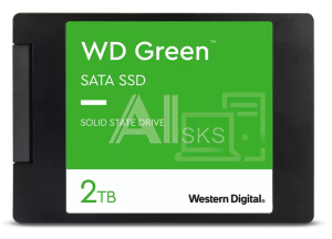 SSD WD Western Digital Green 2Tb SATA-III 2,5”/7мм 3D NAND WDS200T2G0A, 1 year
