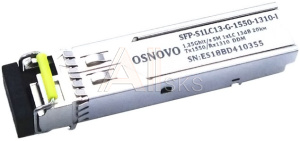 1000634340 OSNOVO Промышленный SFP Модуль SC, 1,25 Гбит/c, до 3км, Tx:1550/Rx:1310, DDM