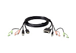 1294270 Кабель HDMI USB-DVI USB 2M AUD S-LINK 2L-7D02DH ATEN