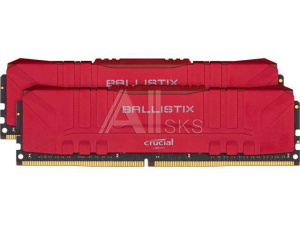 1289753 Модуль памяти CRUCIAL Ballistix Gaming DDR4 Общий объём памяти 64Гб Module capacity 32Гб Количество 2 3200 МГц Множитель частоты шины 16 1.35 В красны