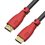 GCR-HM3012-0.5m GCR Кабель HDMI 2.0, 0.5m ,красные конн, HDR 4:2:2, Ultra HD, 4K 60 fps 60Hz/5K*30Hz, 3D, AUDIO, 18.0 Гбит/с, 28/28 AWG, 3 X экран (HM301)