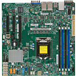1000382385 Системная плата MB Supermicro X11SSH-LN4F, 1x LGA 1151, Intel® C236, Intel® 6th Gen E3-1200 v5/ Core i3, Pentium, Celeron processors, 4xDIMM DDR4 ECC