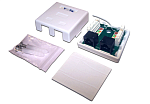 TWT-SM2-4545/S6-WH Настенная розетка, 2 порта RJ-45 категории 6, STP, белая