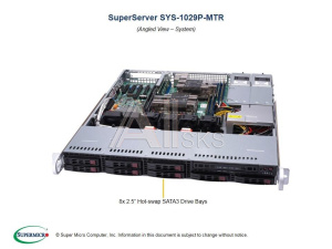 1337849 Серверная платформа SUPERMICRO 1U SATA SYS-1029P-MTR