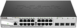 1000321400 Коммутатор D-LINK Коммутатор/ 16-ports UTP 10/100/1000Base-T + 4-ports Gigabit SFP, Gigabit Web Smart III Switch, 19"