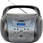 1211497 Аудиомагнитола Telefunken TF-CSRP3499B серый/черный 3Вт/CD/CDRW/MP3/FM(dig)/USB/BT