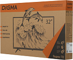 1875175 Телевизор LED Digma 32" DM-LED32SBB35 Яндекс.ТВ Slim Design черный/черный FULL HD 60Hz DVB-T DVB-T2 DVB-C DVB-S DVB-S2 USB WiFi Smart TV