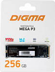 1633785 Накопитель SSD Digma PCI-E 3.0 x4 256Gb DGSM3256GP33T Mega P3 M.2 2280