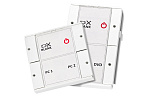 136641 Панель управления BIAMP [Impera Oscar 4DKW], кнопочная 4-button control pad with Ethernet, DK, white