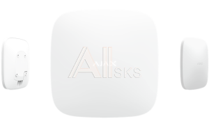 11795.01.WH1 AJAX Hub Plus White (Интеллектуальная централь - 4 канала связи (2SIM 3G + Ethernet + WiFi),белая)