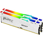 11057849 Память оперативная/ Kingston 32GB 5200MT/s DDR5 CL36 DIMM (Kit of 2) FURY Beast White RGB EXPO