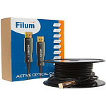 1895494 Filum Кабель HDMI активный, оптический, 10 м, 4K/60HZ, v.2.0, ARC, 19M/19M, черный, коробка, (FL-AOC-HDMI2.0-10M)
