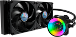 1000631756 Система охлаждения/ Cooler Master MasterLiquid ML280 Mirror (230W, 280mm, ARGB, fans: 2x140mm/67CFM/27dBa/1400rpm, 1200/115X/2066/2011-V3/2011/AM5