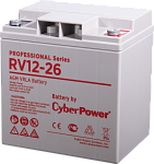 1000527485 Аккумуляторная батарея PS CyberPower RV 12-26 / 12 В 26 Ач Battery CyberPower Professional series RV 12-26, voltage 12V, capacity (discharge 20 h)