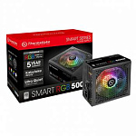 480509 Блок питания Thermaltake ATX 500W Smart RGB 500 80+ 24pin APFC 120mm fan color LED 6xSATA RTL