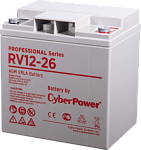 1000527485 Аккумуляторная батарея PS CyberPower RV 12-26 / 12 В 26 Ач Battery CyberPower Professional series RV 12-26, voltage 12V, capacity (discharge 20 h) 1000527485 Аккумуляторная батарея PS CyberPower RV 12-26 / 12 В 26 Ач Battery CyberPower Professional series RV 12-26, voltage 12V, capacity (discharge 20 h)