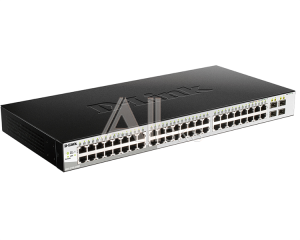 Коммутатор D-LINK DGS-1210-52MP/ME/B1A, PROJ L2 Managed Switch with 48 10/100/1000Base-T ports and 4 1000Base-X SFP ports (8 PoE ports 802.3af/802.3at (30 W), 4