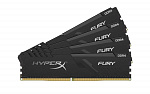1281449 Модуль памяти KINGSTON Fury Gaming DDR4 Общий объём памяти 16Гб Module capacity 4Гб Количество 4 2400 МГц Радиатор Множитель частоты шины 15 1.2 В чер
