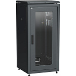 1000415038 Шкаф сетевой 19" LINEA N 24U 600х800 мм стеклянная передняя дверь черный