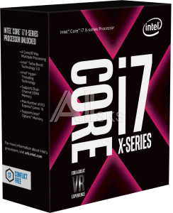 1000517668 Боксовый процессор CPU LGA2066 Intel Core i7-7740X (Kaby Lake, 4C/8T, 4.3/4.5GHz, 8MB, 112W) BOX