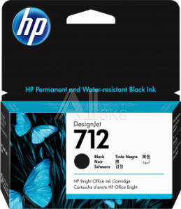 1416299 Картридж струйный HP 712 3ED70A черный (38мл) для HP DJ Т230/630