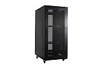 136849 [W27U100R-M] Рэковая стойка Wize Pro [W27U100R-M] 19, 27U, 600х1000 мм, передняя и задняя двери металлические перфорированные, колеса, рэковые гайки: