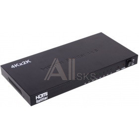1491495 ORIENT HDMI 4K Splitter HSP0108H, 1->8, HDMI 1.4/3D, UHDTV 4K(3840x2160)/HDTV1080p/1080i/720p, HDCP1.2, внешний БП 5В/3A, метал.корпус (29987)