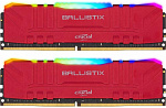 1000560846 Память оперативная Crucial 16GB Kit (8GBx2) DDR4 3200MT/s CL16 Unbuffered DIMM 288 pin Ballistix Red RGB