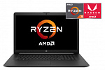 1401890 Ноутбук HP 17-ca2033ur Ryzen 3 3250U 8Gb SSD256Gb AMD Radeon 17.3" HD+ (1600x900) Free DOS black WiFi BT Cam
