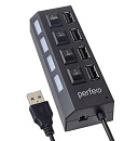 1859101 Perfeo USB-HUB 4 Port, (PF-H030 Black) чёрный