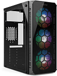 1000556661 корпус для ПК без БП/ CASE HIPER HG-C103RGB EREBOS (ATX, SPCC0.5, USB 3.0+USB2.0, Front 3x120mm RGB Fan, Black)