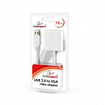 1670918 Cablexpert Видео-адаптер USB3 – VGA , белый (AB-U3M-VGAF-01-W)