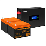 297427 Комплект ИБП EX295994RUS + батарея 26Aч EX285663RUS 2шт (инвертор, синус, для котла, PF=1, настенный) ExeGate IdealSine SR-1500.LCD.2SH <1500VA/1500W,