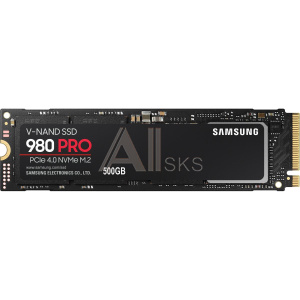 1000689235 Твердотельные накопители/ Samsung SSD 980 PRO, 500GB, M.2(22x80mm), NVMe 1.3c, PCIe 4.0 x4, 3-bit MLC, R/W 6900/5000MB/s, IOPs 800 000/1 000 000,