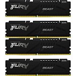 1000790592 Память оперативная/ Kingston 128GB 5600MT/s DDR5 CL40 DIMM (Kit of 4) FURY Beast Black XMP