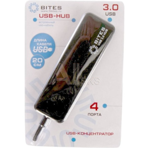 1644594 5bites HB34-310BK Концентратор 4*USB3.0 / USB PLUG / BLACK