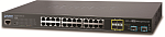 1000467304 коммутатор PLANET L2+/L4 20-Port 10/100/1000T + 4-port Gigabit TP/SFP combo + 4-Port 10G SFP+ Managed Switch, with Hardware Layer3 IPv46/IPv6 Static