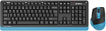 1919532 Клавиатура + мышь A4Tech Fstyler FG1035 клав:черный/синий мышь:черный/синий USB беспроводная Multimedia (FG1035 NAVY BLUE)