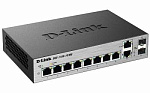 Коммутатор D-Link DGS-1100-10/ME/A2A 8x1Гбит/с 2xКомбо(1000BASE-T/SFP) управляемый