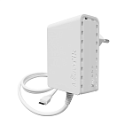 PL7400 MikroTik PWR-LINE power supply (supports Data over Powerlines) with microUSB connector, Type C plug (commonly used in Europe, South America & Asia)