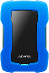 1000549437 Внешний жесткий диск/ Portable HDD 1TB ADATA HD330 (Blue), Silicone, USB 3.2 Gen1, 133x89x16mm, 190g /3 года/