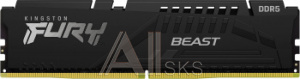 1628857 Память DDR5 16Gb 5200MHz Kingston KF552C40BB-16 Fury Beast RTL Gaming PC5-41600 CL40 DIMM 288-pin 1.25В single rank с радиатором Ret