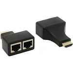 1504542 ORIENT HDMI extender VE041, удлинитель до 30 м по витой паре, FHD 1080p/3D, HDCP, подключается 2 кабеля UTP Cat5e/6, не требуется внешнее питание (300