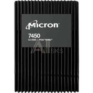 1967304 SSD CRUCIAL Micron 7450 MAX, 1600GB, U.3(2.5" 15mm), NVMe, PCIe 4.0 x4, 3D TLC, R/W 6800/2700MB/s, IOPs 800 000/250 000, TBW 8700, DWPD 3 (12 мес.)