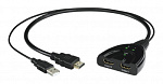 1466309 Адаптер Hama Распределитель H-121776 HDMI USB 0.07м (00121776) черный