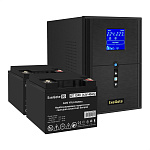 296839 Комплект ИБП EX295989RUS + батарея 40Aч EX282976RUS 2шт (инвертор, синус, для котла) ExeGate SineTower SZ-2000.LCD.AVR.3SH.1C13.USB <2000VA/1600W, чис