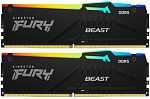 Память DDR5 2x32GB 5200MHz Kingston KF552C36BBEAK2-64 Fury Beast Expo RGB RTL Gaming PC5-41600 CL36 DIMM 288-pin 1.25В kit single rank с радиатором Re