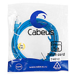 1964591 Cabeus PC-UTP-RJ45-Cat.5e-2m-BL Патч-корд U/UTP, категория 5е, 2xRJ45/8p8c, неэкранированный, синий PVC, 2м