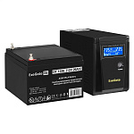 296766 Комплект ИБП EX295986RUS + батарея 26Aч EX282970RUS 1шт (инвертор, синус, для котла) ExeGate SineTower SZ-600.LCD.AVR.1SH <600VA/360W, чистый синусоид
