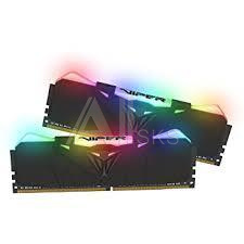1302767 Модуль памяти PATRIOT Viper RGB Gaming DDR4 Общий объём памяти 32Гб Module capacity 16Гб Количество 2 3600 МГц Множитель частоты шины 17 1.35 В черный